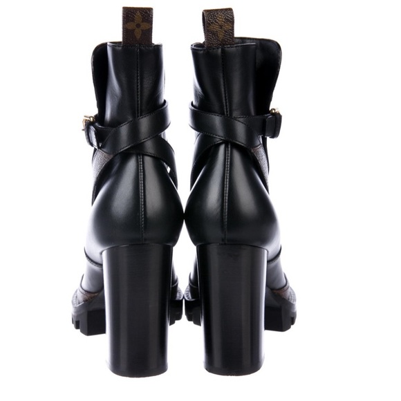 ❤️❤️LOUIS VUITTON Leather Graphic Print Boots - Picture 5 of 6